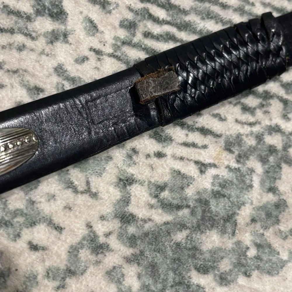 vintage Brighton leather belt 98503 Black Size 36 *flaws